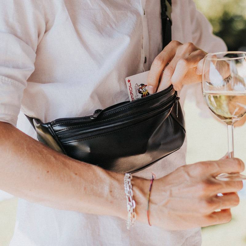 PP Berlin Bauchtasche flach, Kunstleder, Damen Herren Unisex Neueste Stile