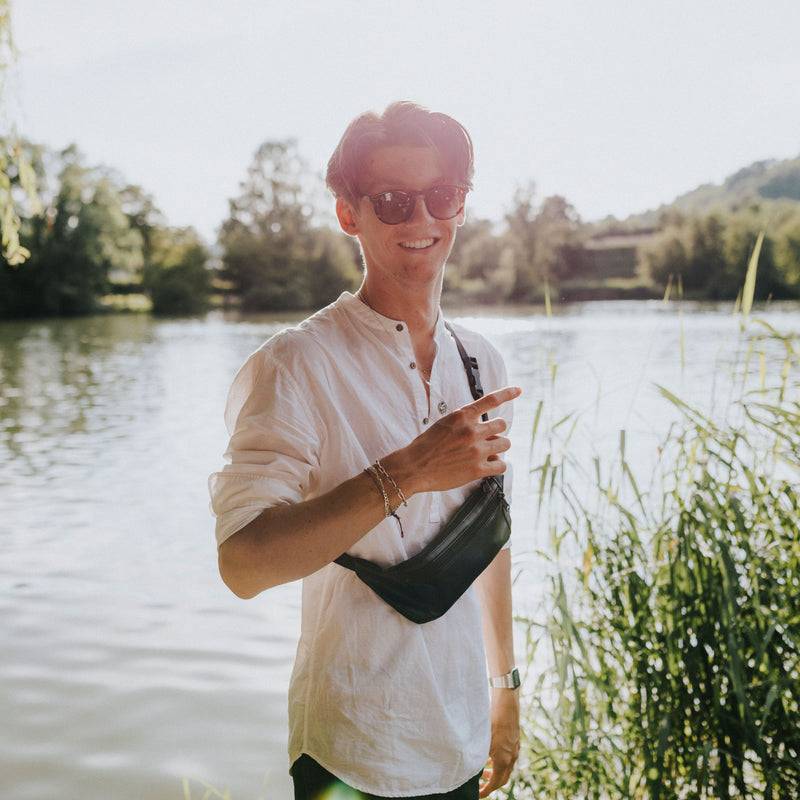 PP Berlin Bauchtasche flach, Kunstleder, Damen Herren Unisex Neueste Stile