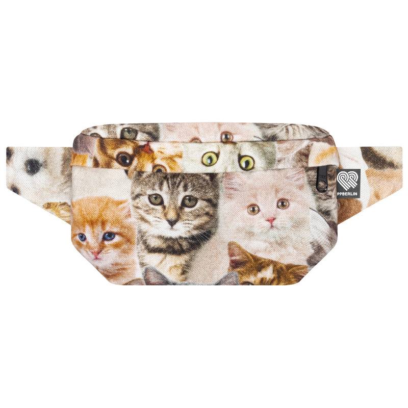 PP Berlin Bauchtasche eckig klein, Canvas Stoff, Damen Herren Unisex Begrenzt auf 3 Tage