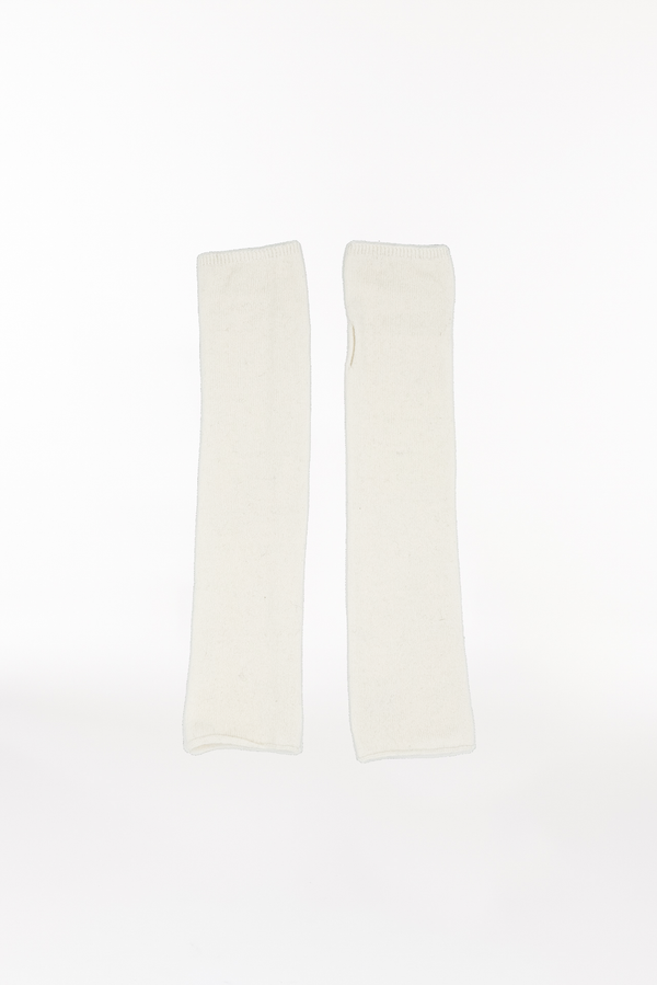 Prinz Berlin Kaschmir Arm Warmers Fine Knit Off-White Valentinstagsangebot