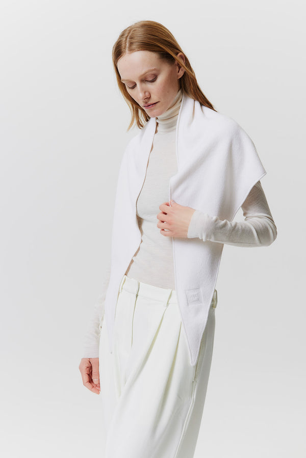 Prinz Berlin Kaschmir Triangle Fine Knit Off-White Heißer Verkauf