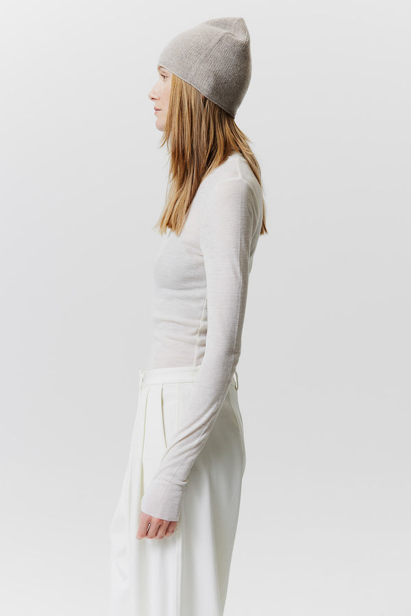 Prinz Berlin Kaschmir Beanie Fine Knit Beige Online Outlet