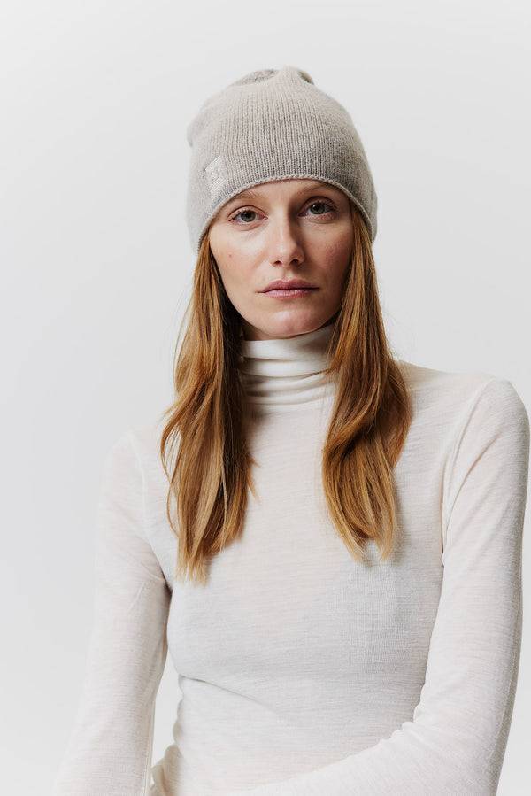 Prinz Berlin Kaschmir Beanie Fine Knit Beige Online Outlet