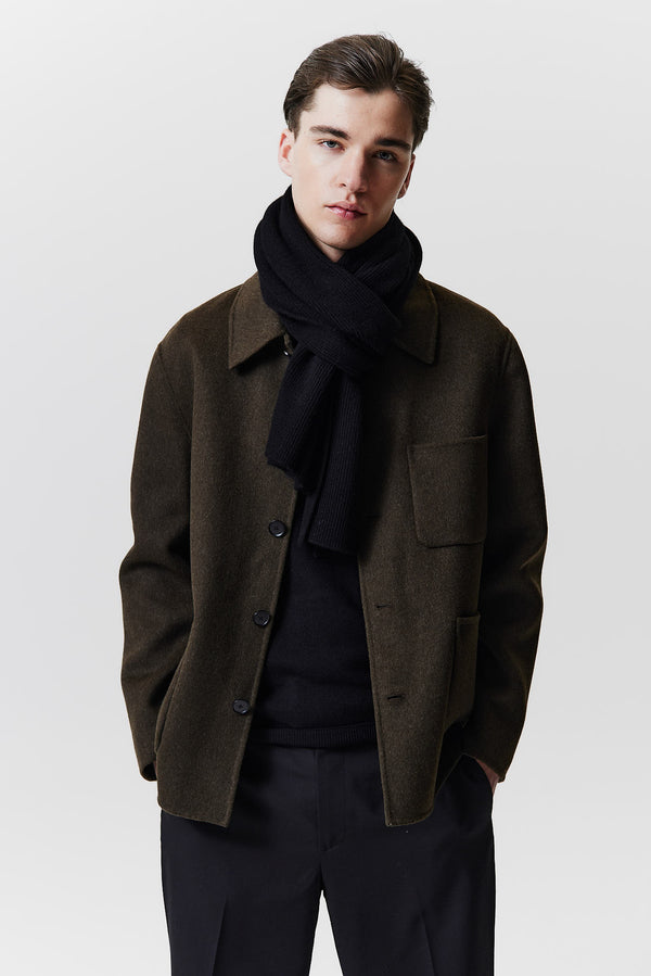 Prinz Berlin Kaschmir Schal Classic Knit Schwarz Räumungsverkauf
