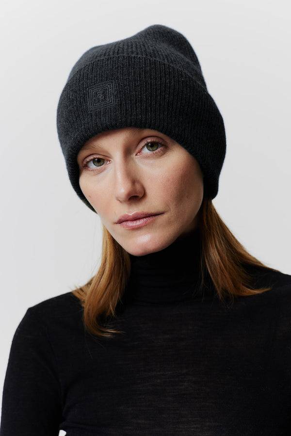 Prinz Berlin Kaschmir Beanie Classic Knit Graphit Kostenlose Rückgabe