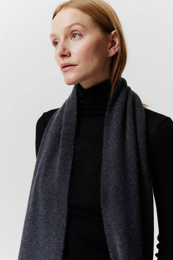 Prinz Berlin Kaschmir Schal Classic Knit Graphit Letzte 2 Tage
