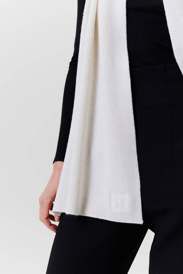 Prinz Berlin Kaschmir Schal Classic Knit Off-White Zeitbegrenzte Promotion