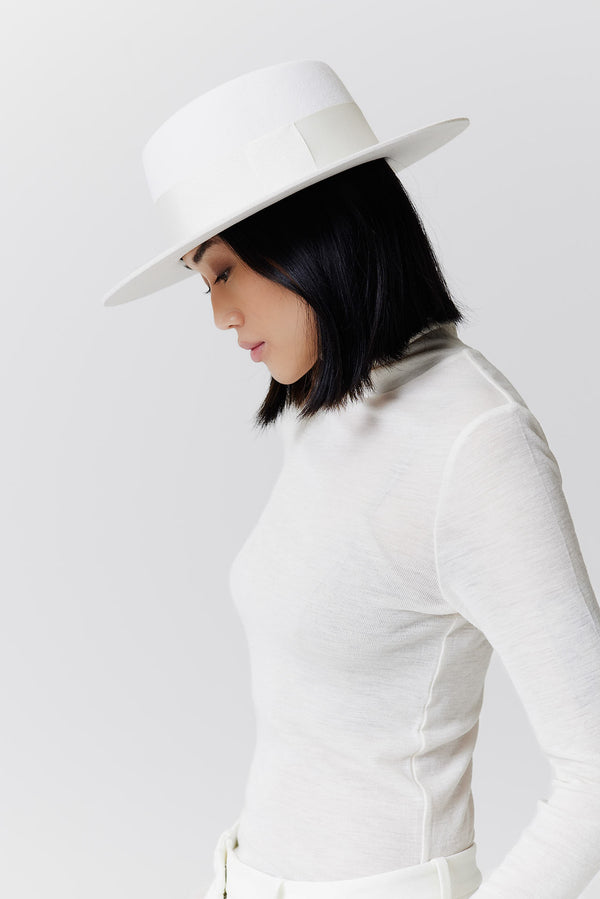 Prinz Berlin Merino 344 Hut Short Brim Weiß Bis zu 60% Rabatt