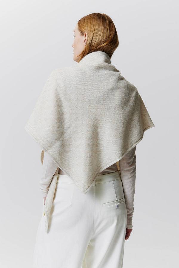 Prinz Berlin Kaschmir Triangle Jacquard Weiß Vierteljährliche Förderung
