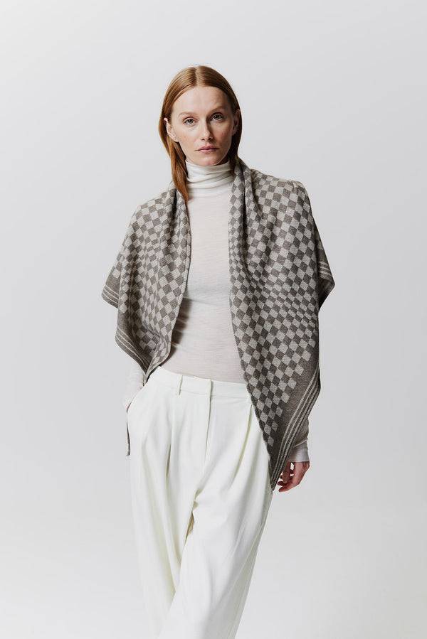 Prinz Berlin Kaschmir Triangle Jacquard Taupe Bis zu 55% Rabatt