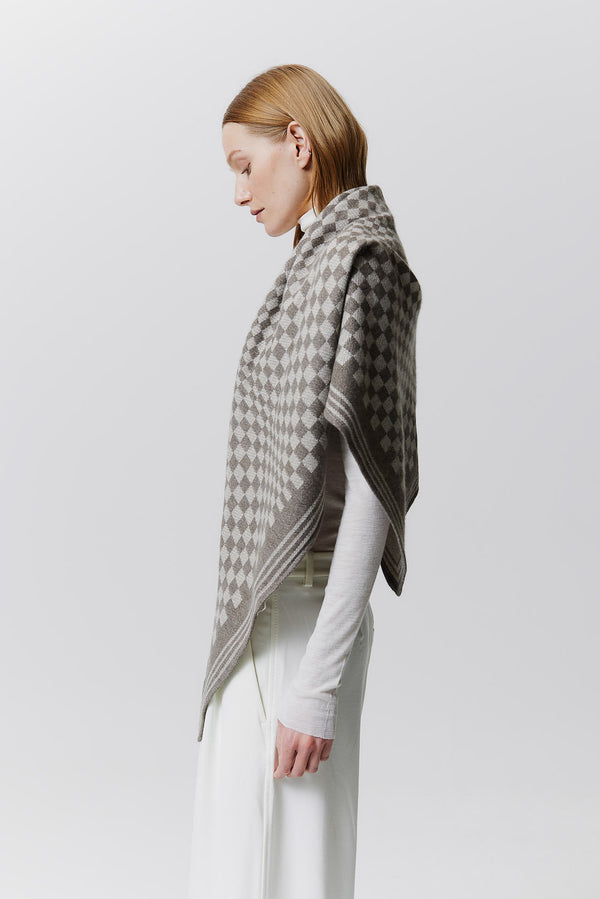 Prinz Berlin Kaschmir Triangle Jacquard Taupe Bis zu 55% Rabatt
