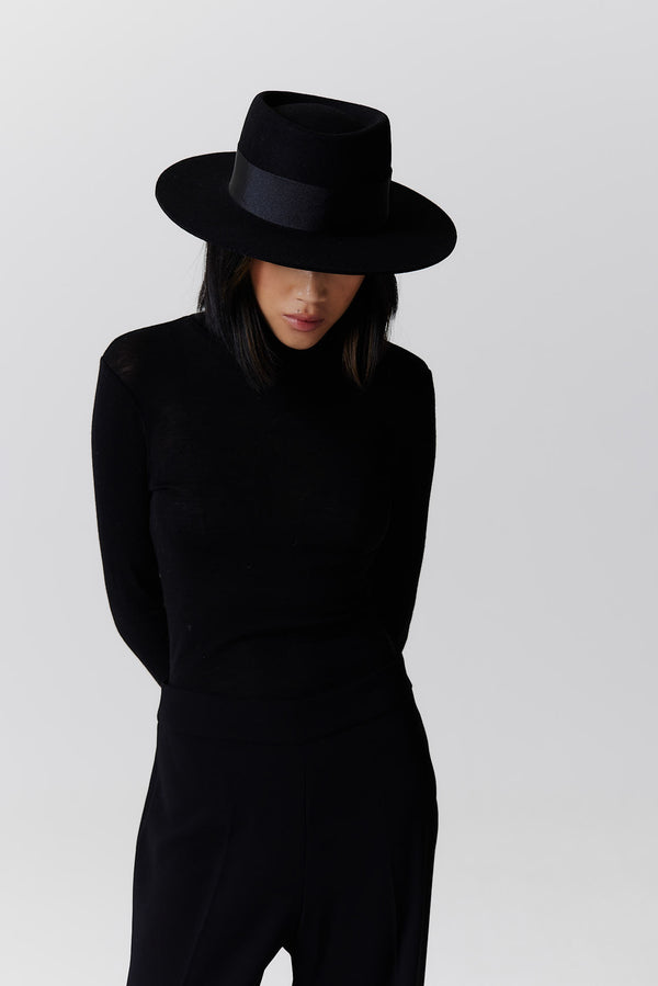 Prinz Berlin Merino 344 Hut Short Brim Schwarz Speichern exportieren