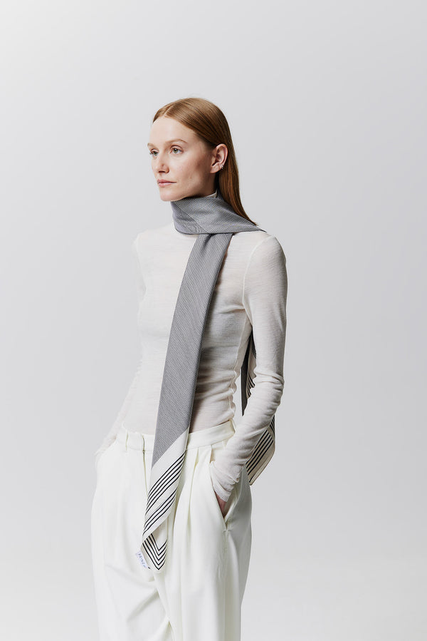 Prinz Berlin Seidentuch Stripes 123 Off-White Black Friday Preise