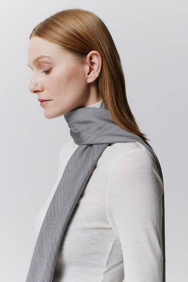 Prinz Berlin Seidentuch Stripes 123 Off-White Black Friday Preise