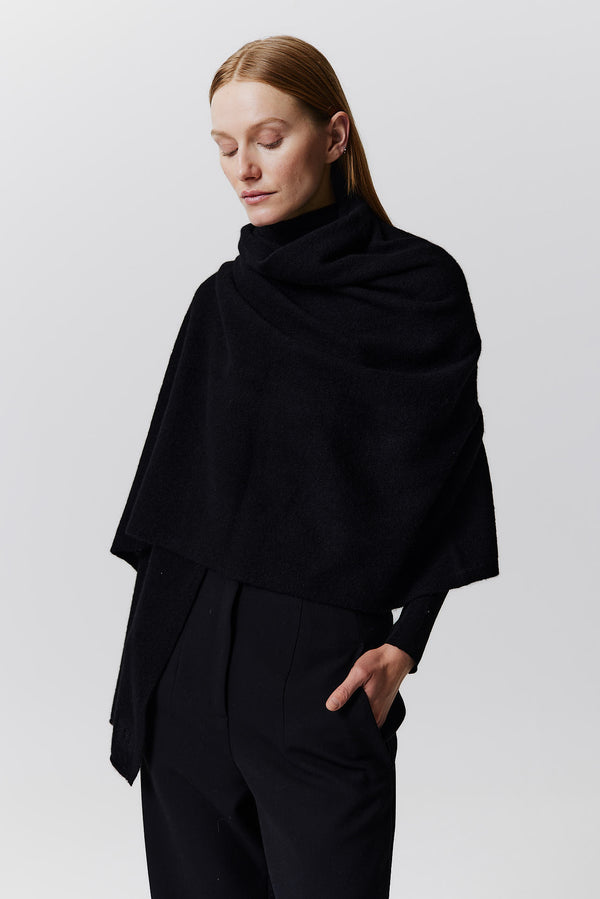 Prinz Berlin Kaschmir Schal Fine Knit Schwarz 2025