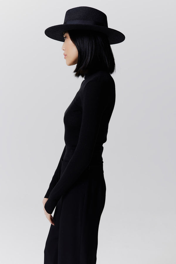 Prinz Berlin Merino Fedora Hut Short Brim Graphite Rabatt