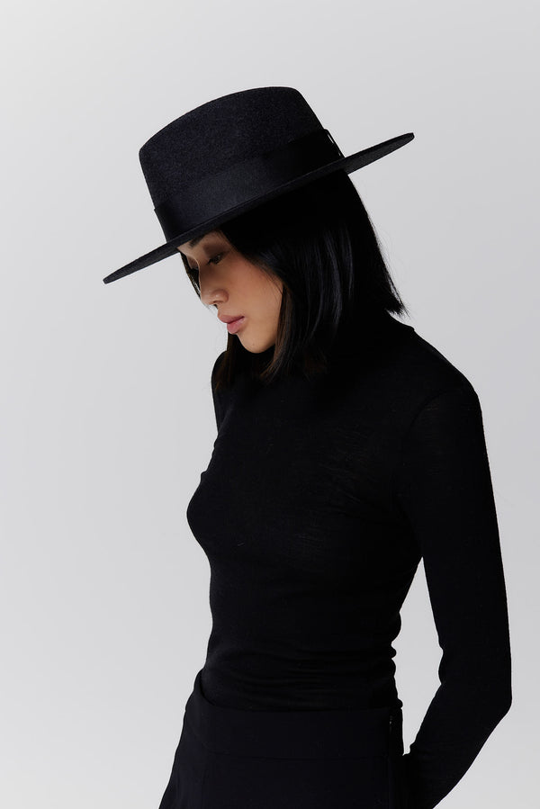 Prinz Berlin Merino Fedora Hut Short Brim Graphite Rabatt