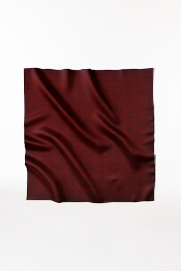 Prinz Berlin Seidentuch Toile Valentine 123 Bordeaux Exklusivangebot