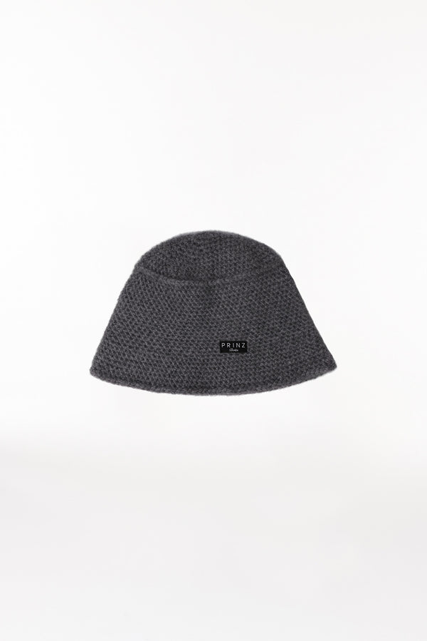 Prinz Berlin Kaschmir Bucket Hat Hand Crochet Grau Cyber Monday