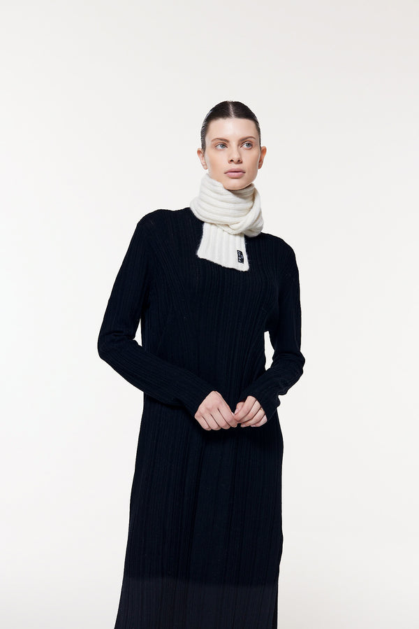 Prinz Berlin Kaschmir Kurzschal Hand Knit Weiß Muttertagsangebot