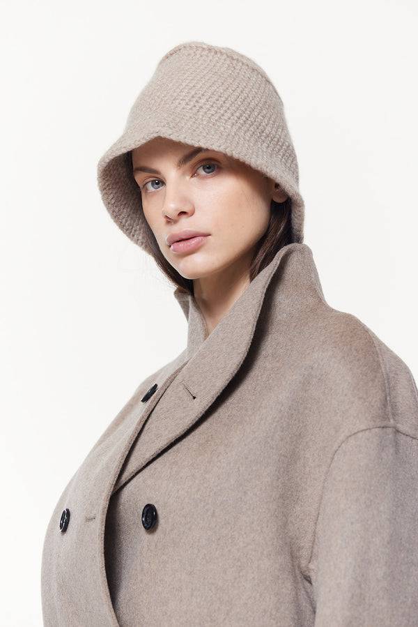 Prinz Berlin Kaschmir Bucket Hat Hand Crochet Beige Vatertagsangebot