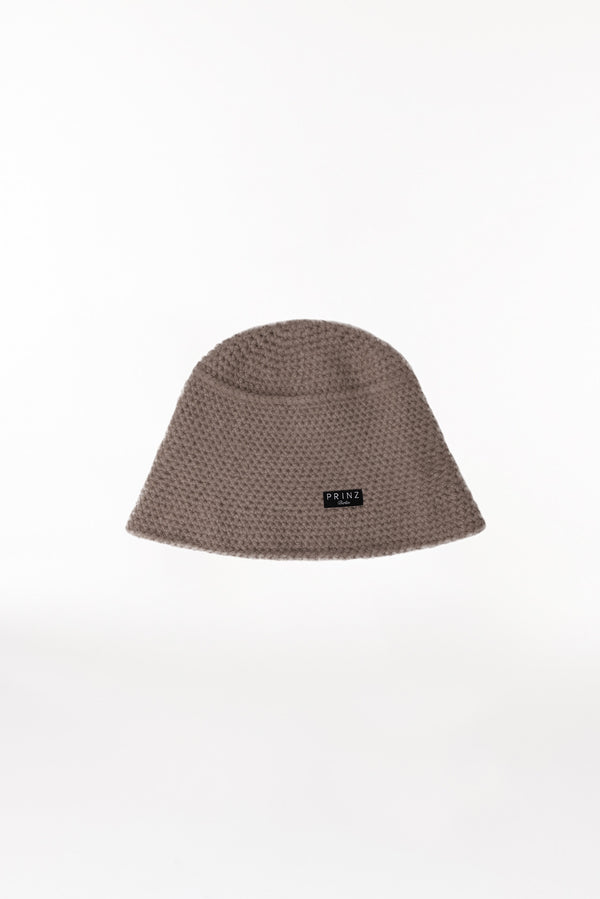 Prinz Berlin Kaschmir Bucket Hat Hand Crochet Beige Vatertagsangebot