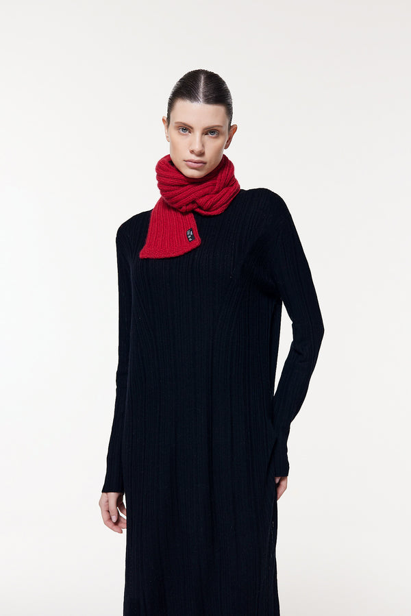 Prinz Berlin Kaschmir Kurzschal Hand Knit Rot Große Rabatte