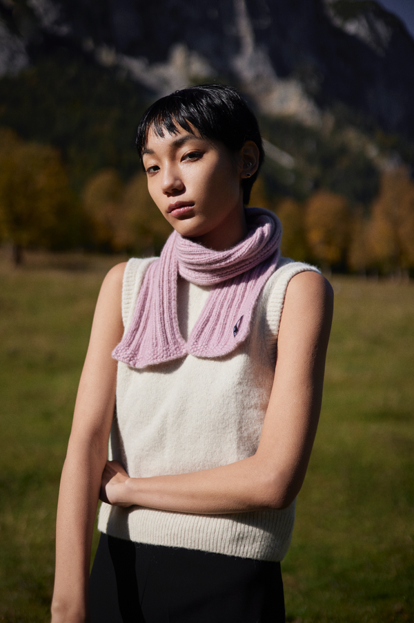 Prinz Berlin Kaschmir Kurzschal Hand Knit Rosa Bestseller