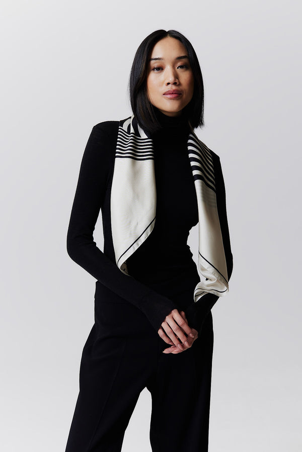 Prinz Berlin Seidentuch Swirl 90 Off-White Sonderangebote