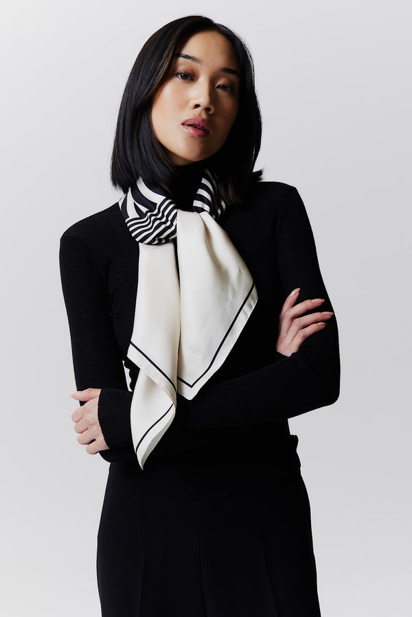 Prinz Berlin Seidentuch Swirl 90 Off-White Sonderangebote