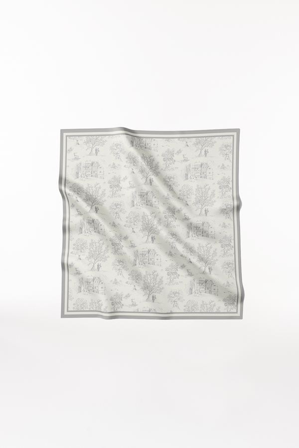 Prinz Berlin Seidentuch Toile Valentine 90 Grau Tiefpreis