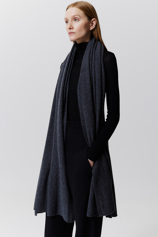 Prinz Berlin Kaschmir Schal Fine Knit Graphit Letzter Tag
