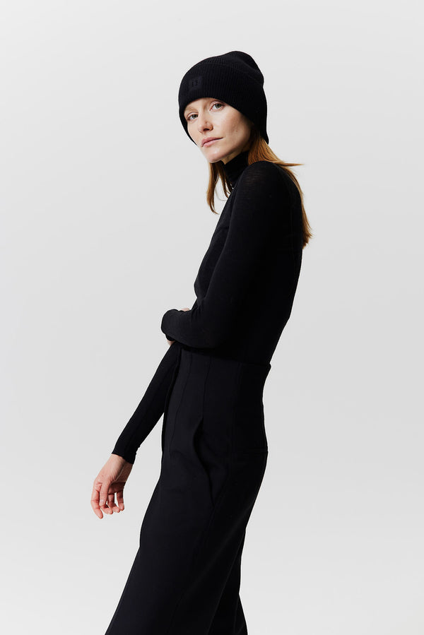 Prinz Berlin Kaschmir Beanie Classic Knit Schwarz Bis zu 50% Rabatt
