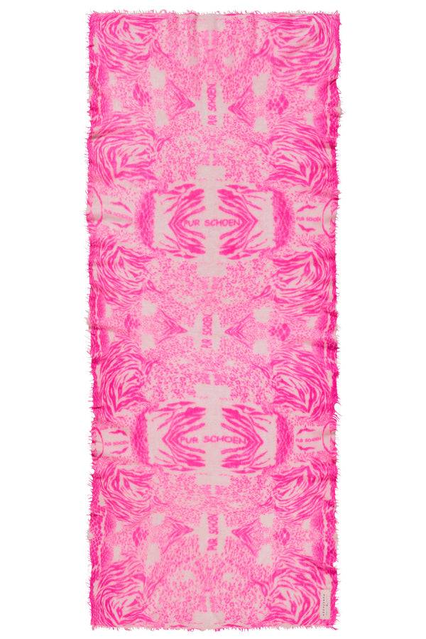 Pur Schoen Schal crazy animal neon pink-rose Vatertagsangebot