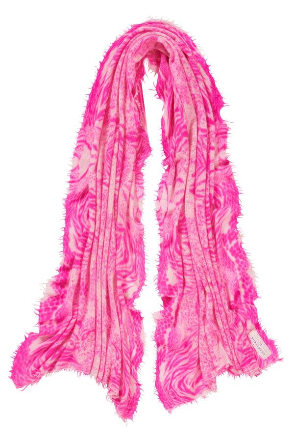 Pur Schoen Schal crazy animal neon pink-rose Vatertagsangebot