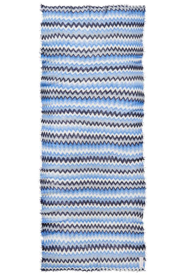 Pur Schoen Schal chevron skyblue-silber Saisonale Angebote