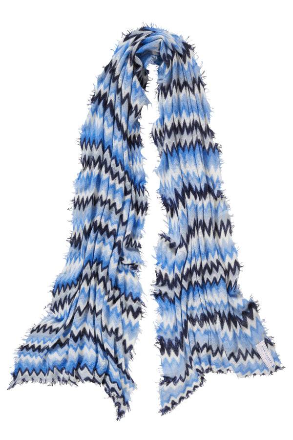 Pur Schoen Schal chevron skyblue-silber Saisonale Angebote