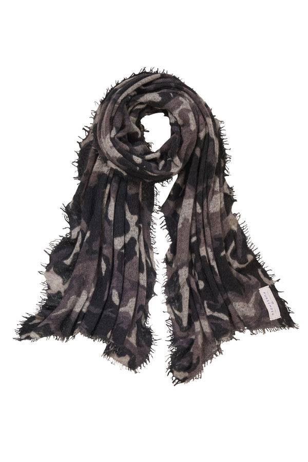 Pur Schoen Schal camo grey-black