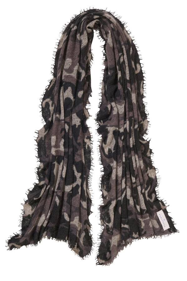 Pur Schoen Schal camo grey-black Fabrikverkauf