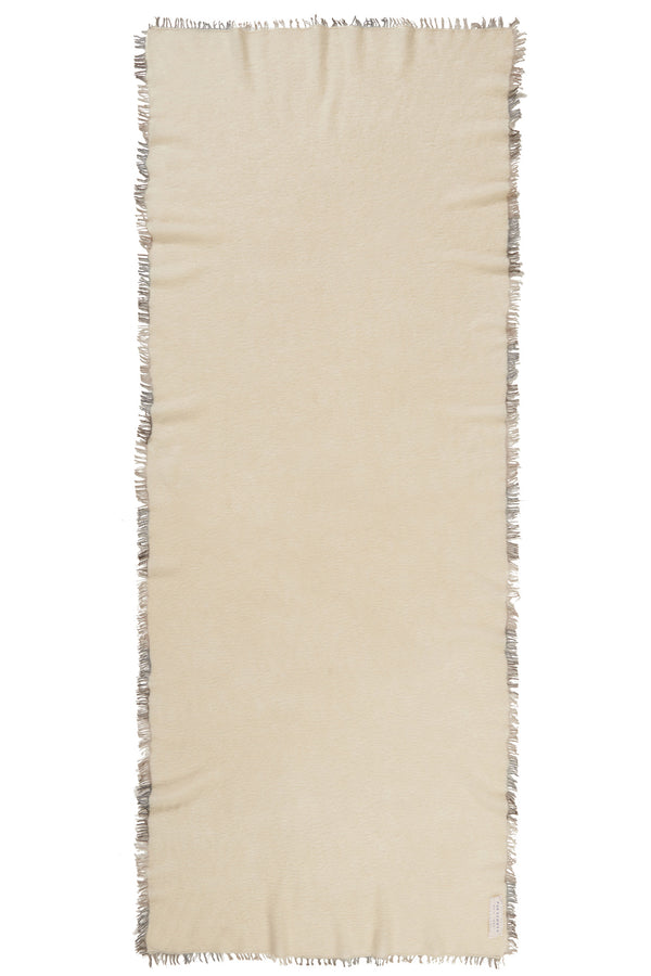 Pur Schoen Schal natural fransen grey Großer Ausverkauf