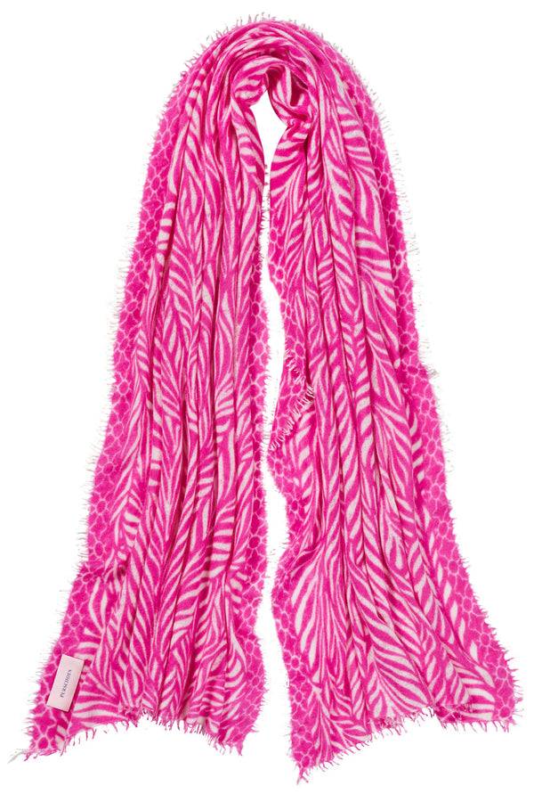Pur Schoen Schal leafgarden pink-natural Saisonschlussverkauf