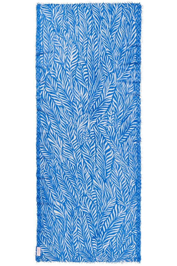 Pur Schoen Schal leafgarden sky blue-natural zollfrei