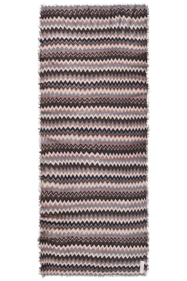 Pur Schoen Schal chevron black coffee Blitzverkäufe
