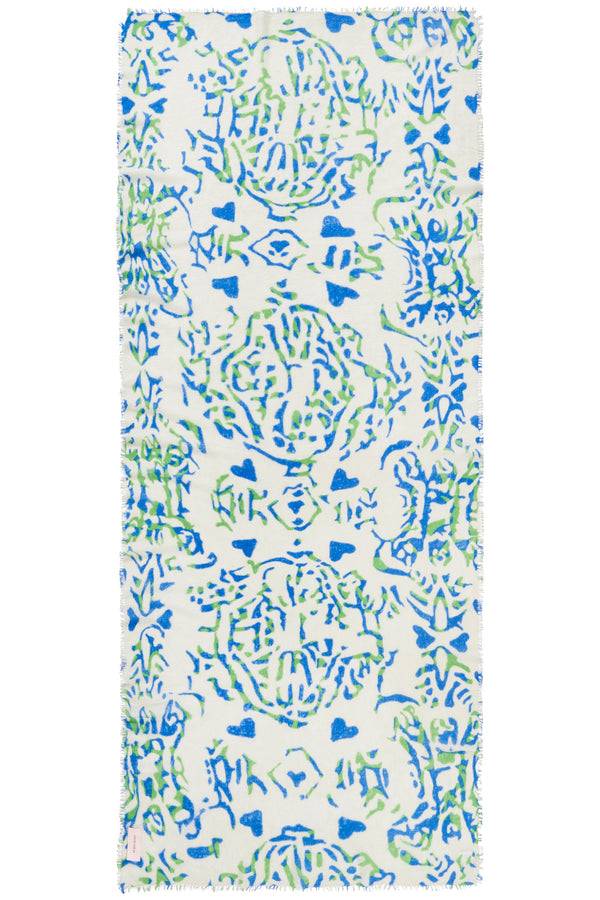 Pur Schoen Schal djungle heart sky blue Letzte 2 Tage