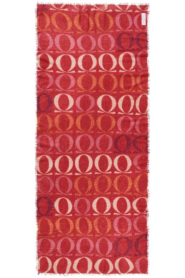 Pur Schoen Schal logo-love bigO lava red Letzter Tag