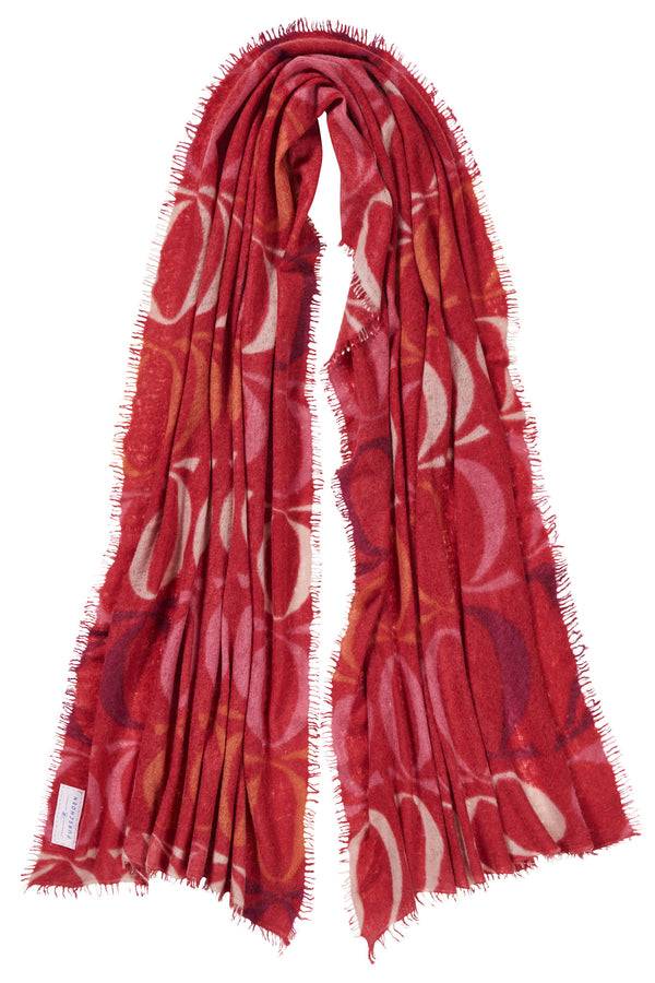 Pur Schoen Schal logo-love bigO lava red Letzter Tag