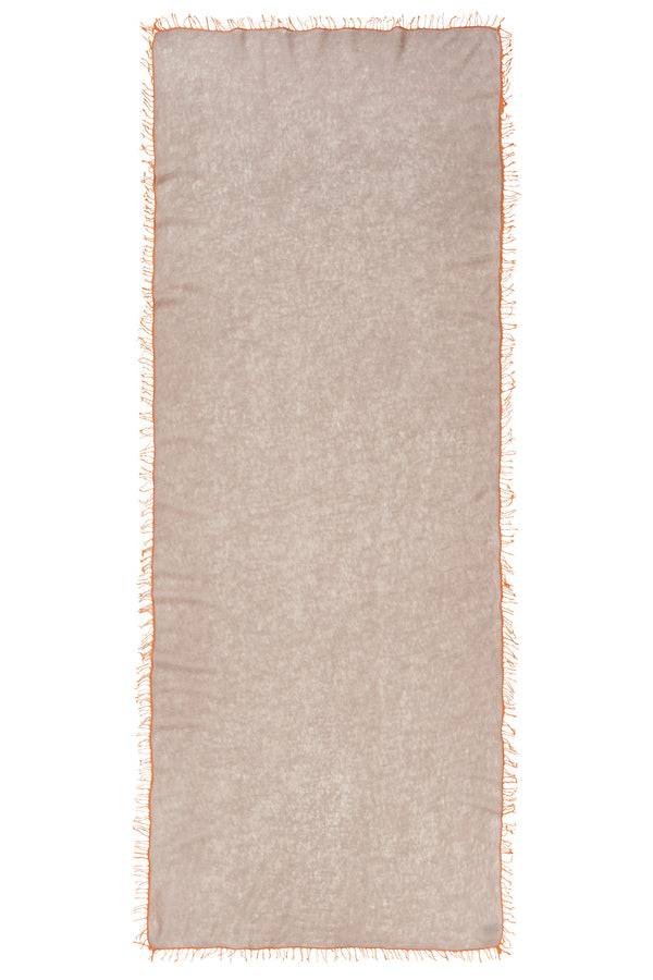 Pur Schoen Schal nougat fransen orange Sonderangebot