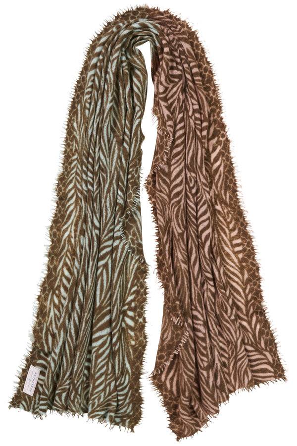 Pur Schoen Schal leafgarden multi oliv Lagerräumung