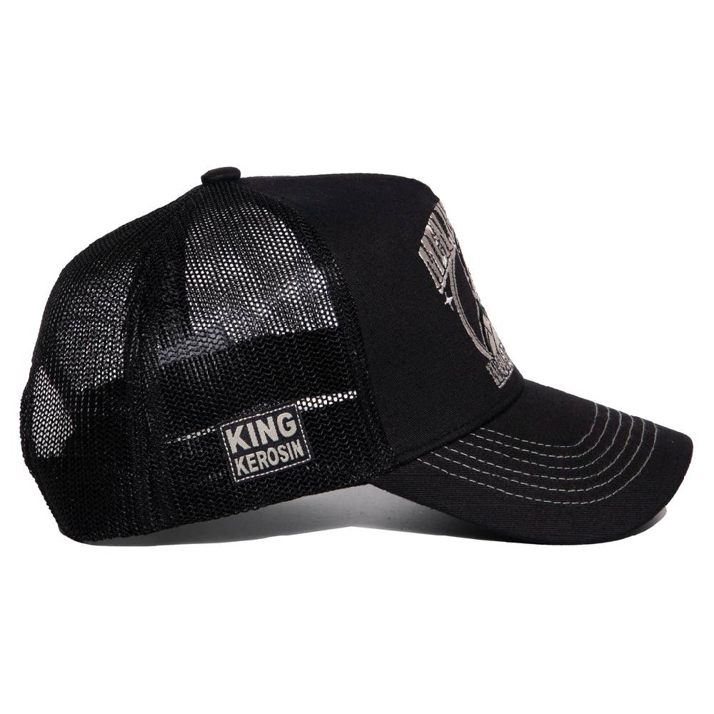 Queen Kerosin Trucker Cap «Man in Black» Heißer Verkauf