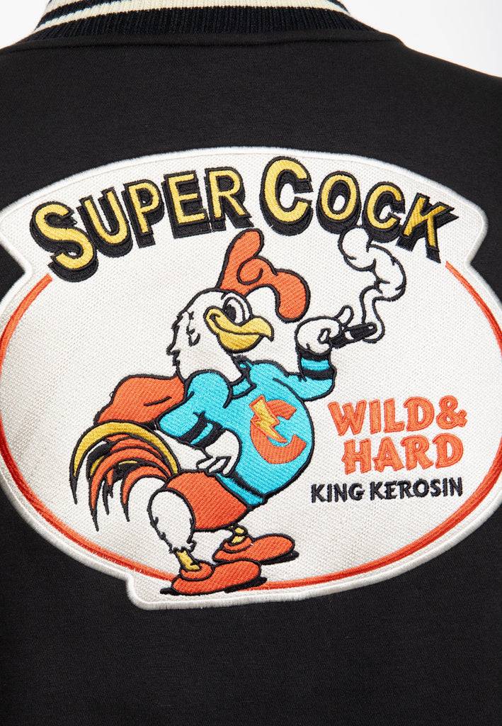 Queen Kerosin College Jacke «Super Cock» Begrenzte Freigabe